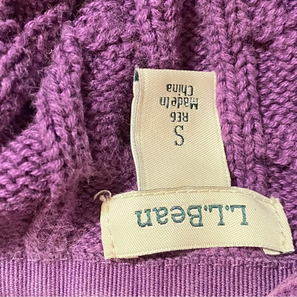 L.L. Bean Chunky Knit Cardigan Sweater Full Zip Size Small Warm Cozy - Picture 5 of 8
